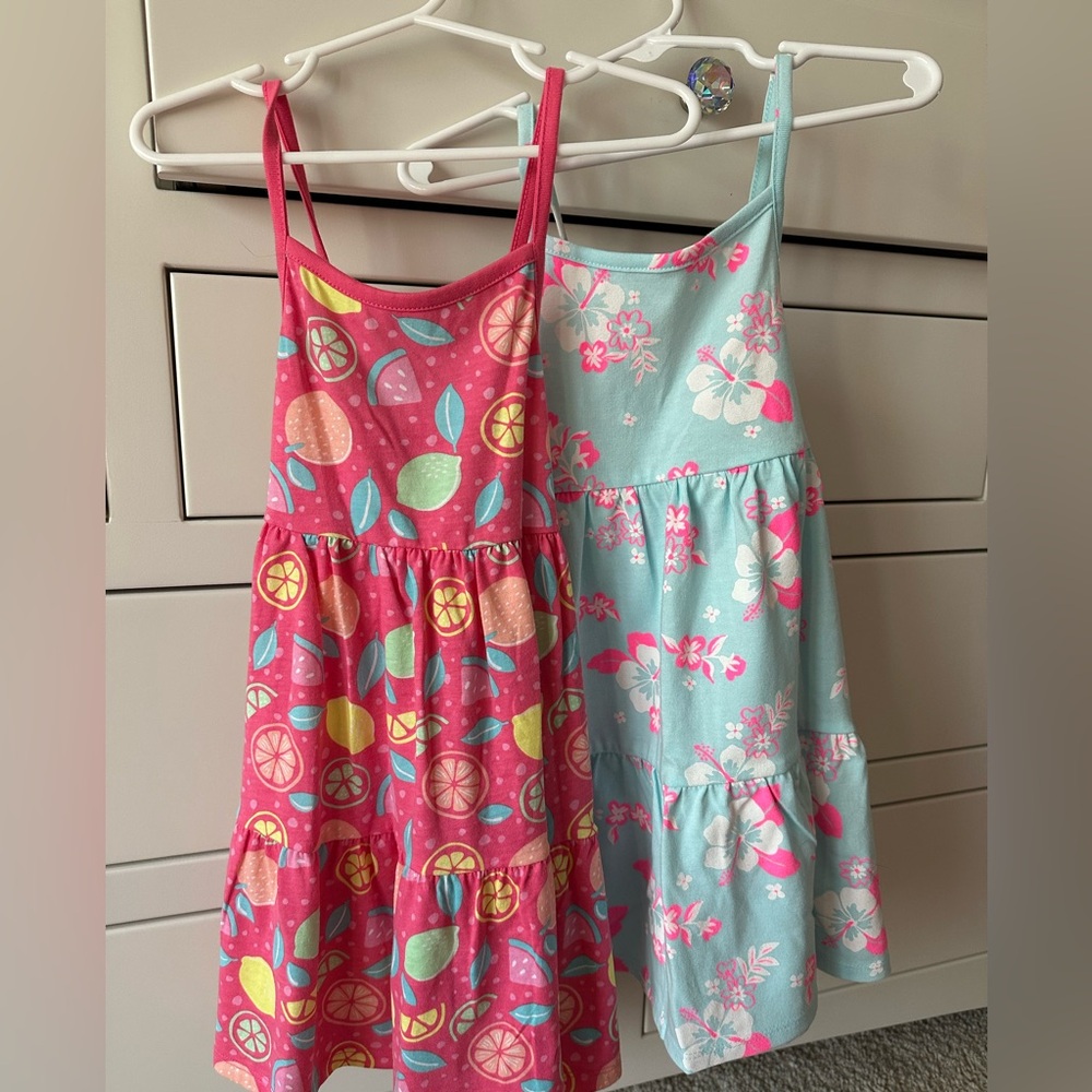 New Falls Creek/Cat & Jack Girls' Summer Dresses-Both are a Size 4T